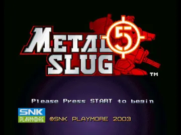 Metal Slug 5 (USA) screen shot title